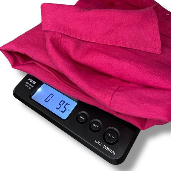 Talbots Top Womens Large Pink 100% Linen Button Up Roll Tab Long Sleeve Classic - Picture 13 of 13